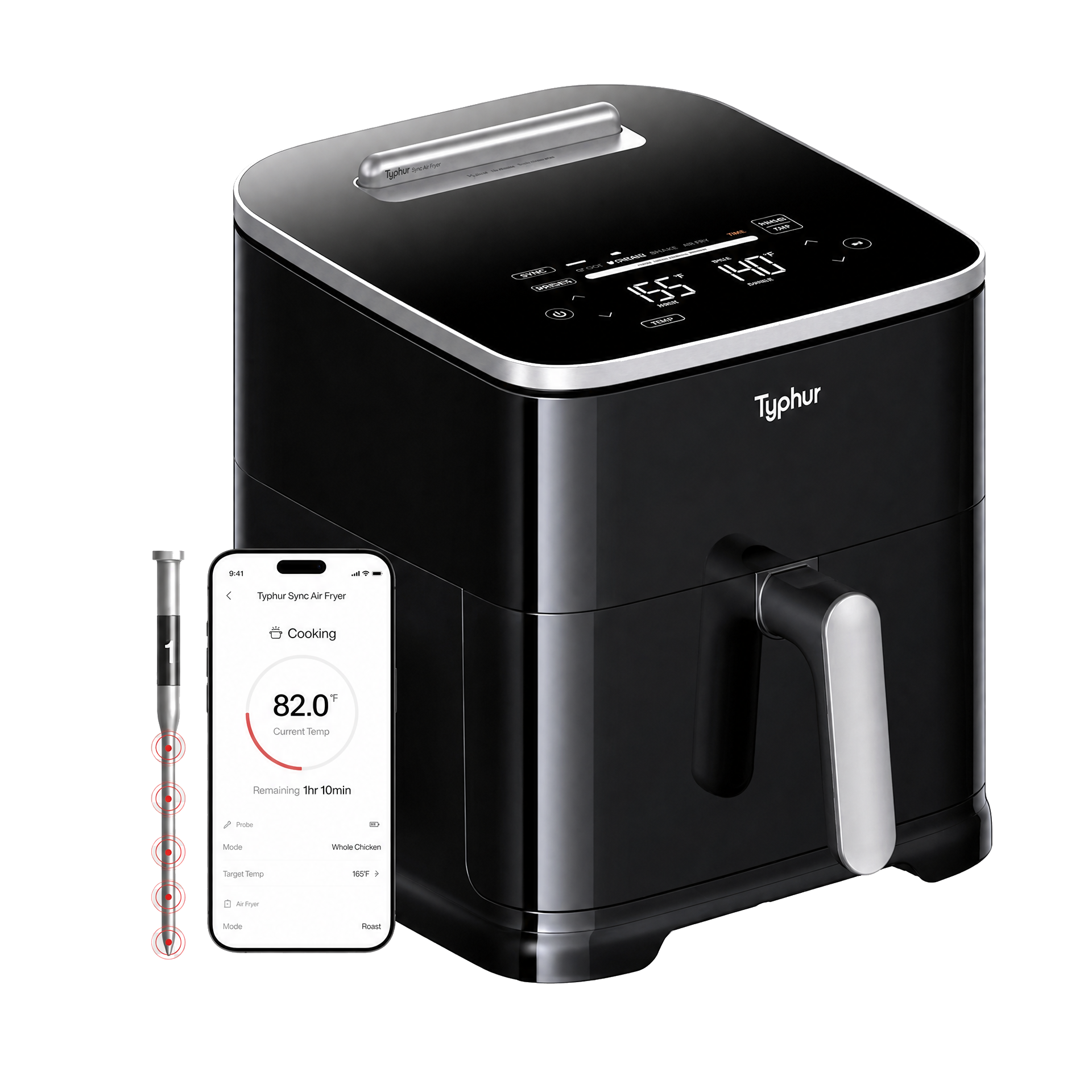 Typhur Sync Air Fryer with temperature probe