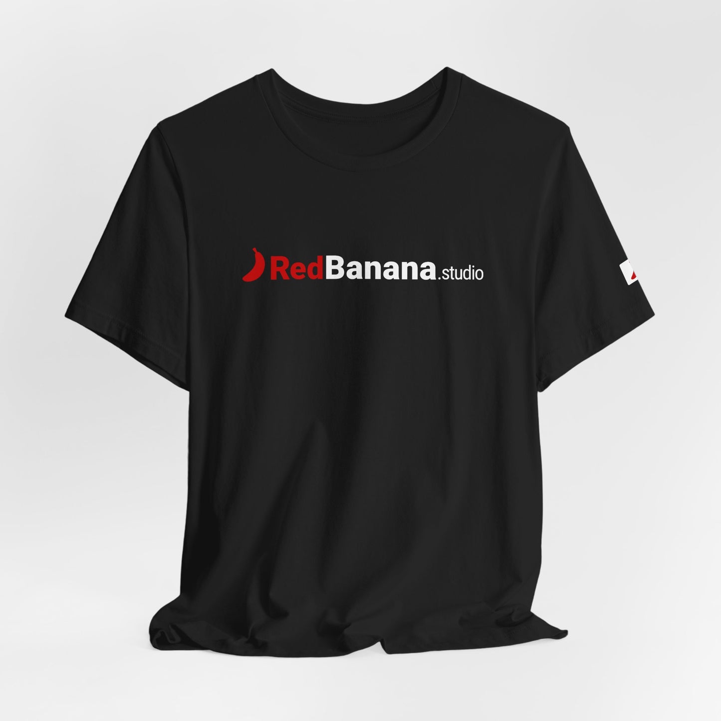 RedBanana.studio Logo Tee — Black Graphic Short Sleeve T-Shirt